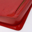 LOUIS VUITTON Monogram Vernis Motto Accessory Pouch Red M91137 LV Auth ep10275-10