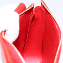 LOUIS VUITTON Monogram Vernis Motto Accessory Pouch Red M91137 LV Auth ep10275-19