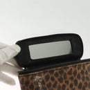 LOEWE Pouch Leather Black Gold Auth ep10276-10