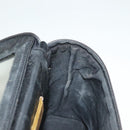 LOEWE Pouch Leather Black Gold Auth ep10276-20