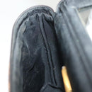 LOEWE Pouch Leather Black Gold Auth ep10276-21