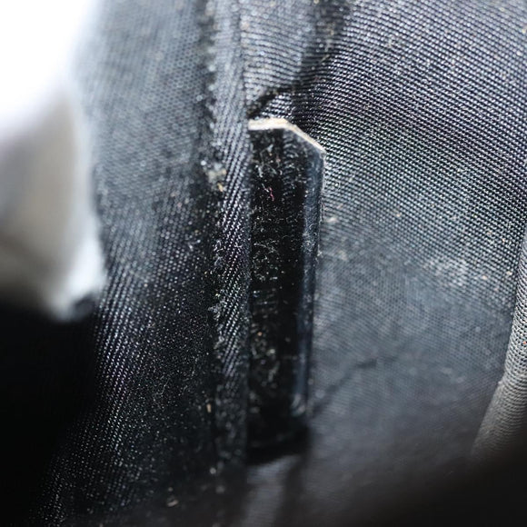 LOEWE Pouch Leather Black Gold Auth ep10276