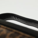 LOEWE Pouch Leather Black Gold Auth ep10276-8