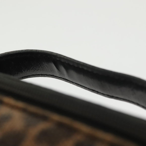 LOEWE Pouch Leather Black Gold Auth ep10276