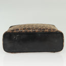 LOEWE Pouch Leather Black Gold Auth ep10276-6
