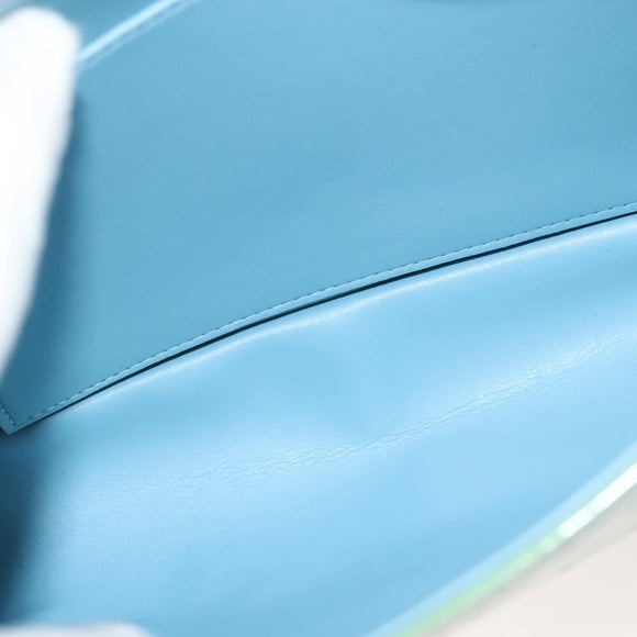 LOUIS VUITTON Monogram Vernis Thompson Street Bag Baby Blue M91009 Auth ep10278