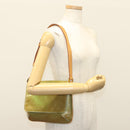 LOUIS VUITTON Monogram Vernis Thompson Street Bag Baby Blue M91009 Auth ep10278-21