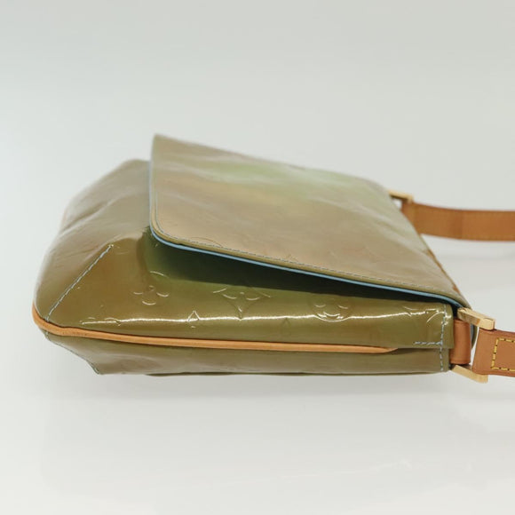 LOUIS VUITTON Monogram Vernis Thompson Street Bag Baby Blue M91009 Auth ep10278