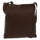 BOTTEGA VENETA Shoulder Bag Leather Brown Auth ep10281-1