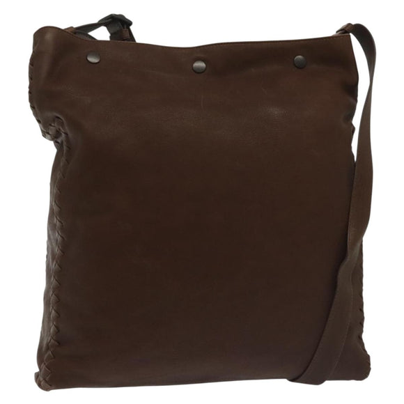 BOTTEGA VENETA Shoulder Bag Leather Brown Auth ep10281
