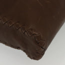 BOTTEGA VENETA Shoulder Bag Leather Brown Auth ep10281-9