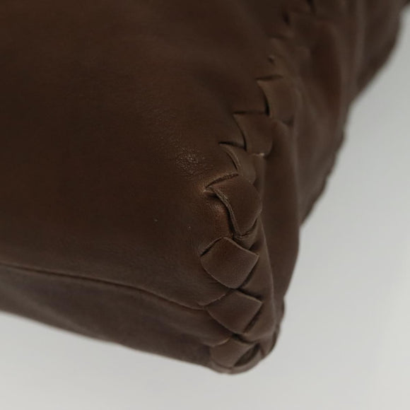 BOTTEGA VENETA Shoulder Bag Leather Brown Auth ep10281
