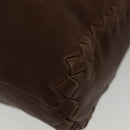 BOTTEGA VENETA Shoulder Bag Leather Brown Auth ep10281-16