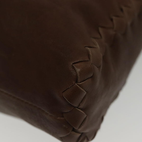 BOTTEGA VENETA Shoulder Bag Leather Brown Auth ep10281