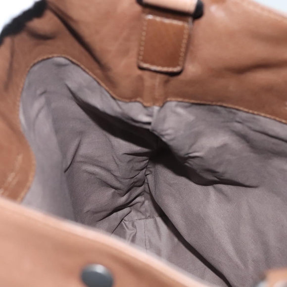 BOTTEGA VENETA Shoulder Bag Leather Brown Auth ep10281