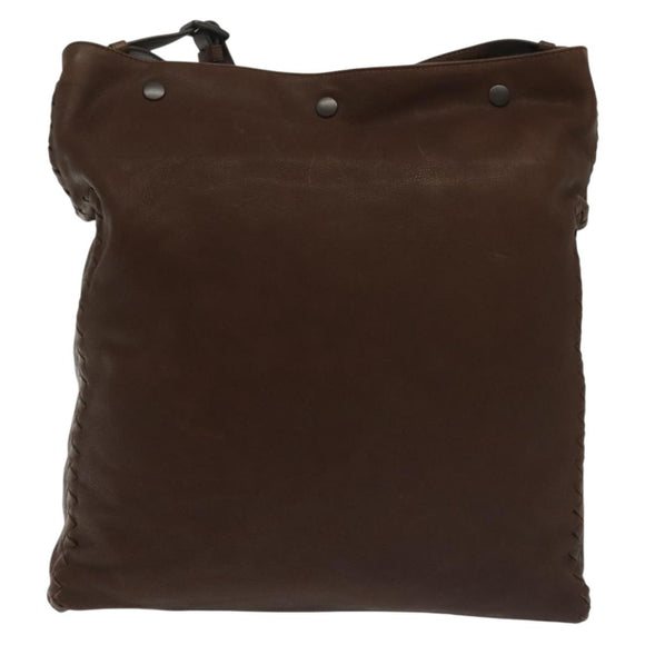 BOTTEGA VENETA Shoulder Bag Leather Brown Auth ep10281