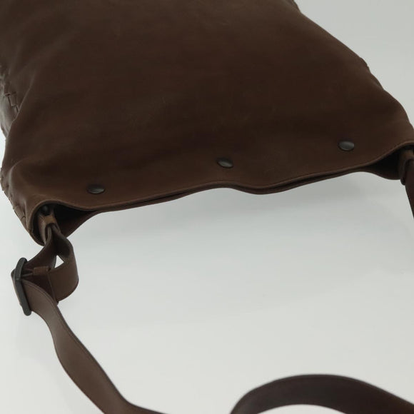 BOTTEGA VENETA Shoulder Bag Leather Brown Auth ep10281