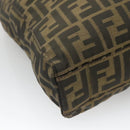 FENDI Zucca Canvas Tote Bag Black Brown Auth ep10285-16