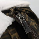 FENDI Zucca Canvas Tote Bag Black Brown Auth ep10285-10