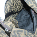 FENDI Zucca Canvas Tote Bag Black Brown Auth ep10285-12