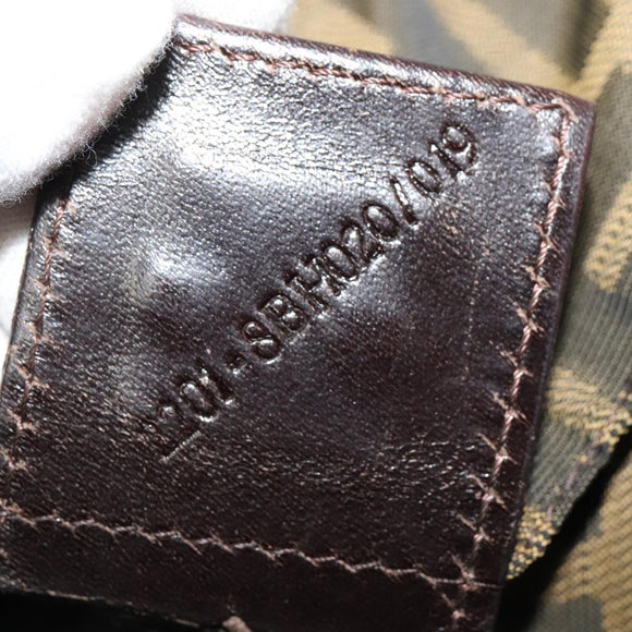 FENDI Zucca Canvas Tote Bag Black Brown Auth ep10285