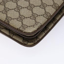 GUCCI GG Supreme Web Sherry Line Shoulder Bag PVC Beige Gold Red Auth ep10287-13