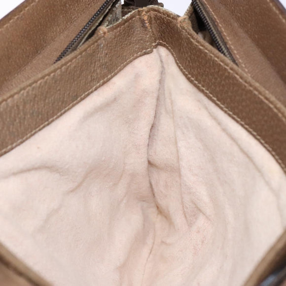 GUCCI GG Supreme Web Sherry Line Shoulder Bag PVC Beige Gold Red Auth ep10287