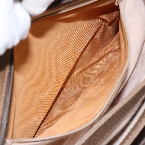 GUCCI GG Supreme Web Sherry Line Shoulder Bag PVC Beige Gold Red Auth ep10287