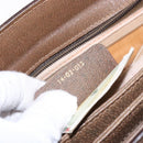 GUCCI GG Supreme Web Sherry Line Shoulder Bag PVC Beige Gold Red Auth ep10287-24