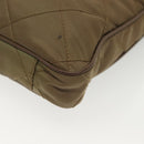 PRADA Shoulder Bag Nylon Brown Silver Auth ep10288-13