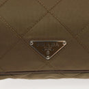 PRADA Shoulder Bag Nylon Brown Silver Auth ep10288-14