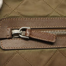 PRADA Shoulder Bag Nylon Brown Silver Auth ep10288-15