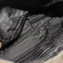PRADA Shoulder Bag Nylon Brown Silver Auth ep10288-18