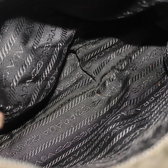 PRADA Shoulder Bag Nylon Brown Silver Auth ep10288