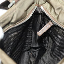 PRADA Shoulder Bag Nylon Brown Silver Auth ep10288-20