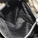 PRADA Shoulder Bag Nylon Brown Silver Auth ep10288-21