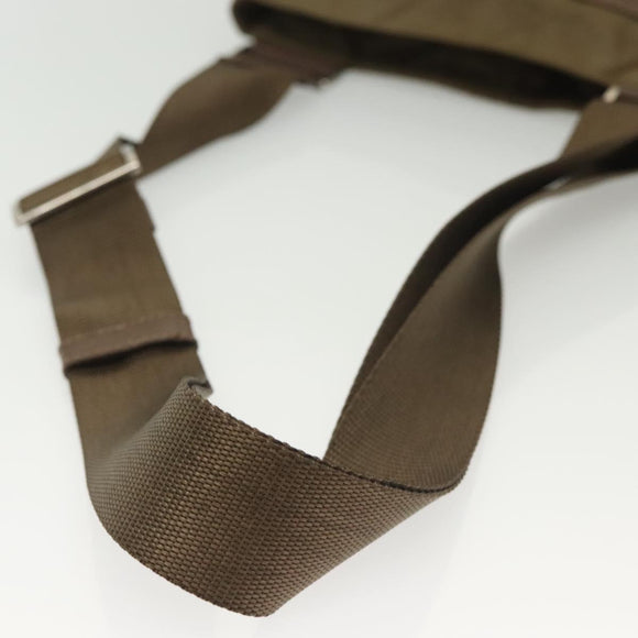PRADA Shoulder Bag Nylon Brown Silver Auth ep10288