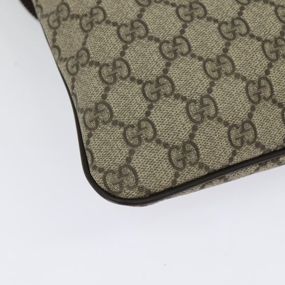 GUCCI GG Supreme Shoulder Bag PVC Beige Gold 201446 Auth ep10294