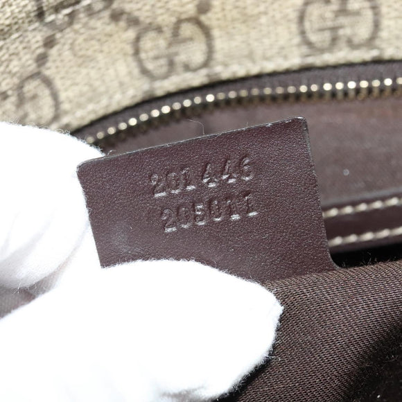 GUCCI GG Supreme Shoulder Bag PVC Beige Gold 201446 Auth ep10294