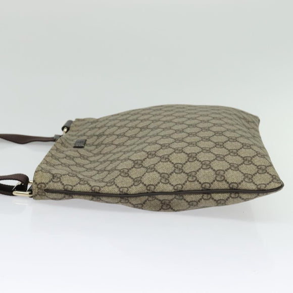 GUCCI GG Supreme Shoulder Bag PVC Beige Gold 201446 Auth ep10294