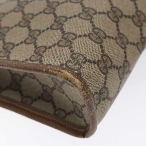 GUCCI GG Supreme Clutch Bag PVC Beige 97 01 038 Auth ep10297