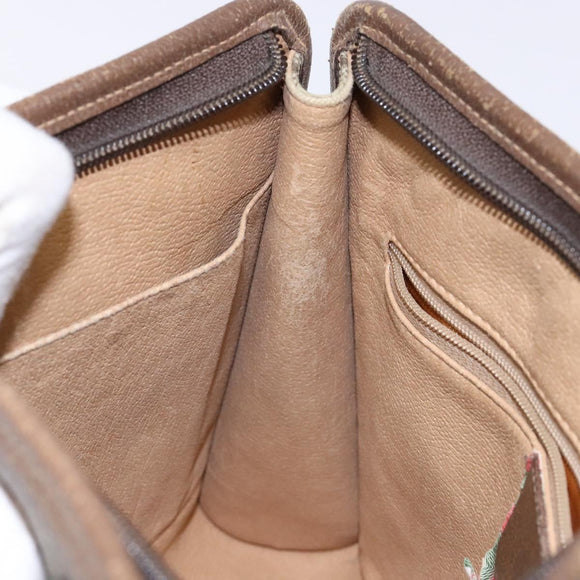 GUCCI GG Supreme Clutch Bag PVC Beige 97 01 038 Auth ep10297