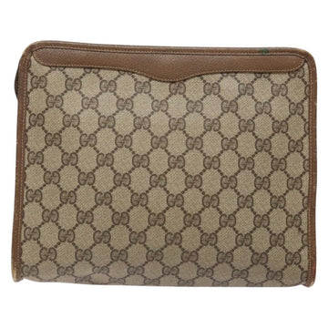 GUCCI GG Supreme Clutch Bag PVC Beige 97 01 038 Auth ep10297 - 0