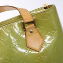 LOUIS VUITTON Monogram Vernis Houston Hand Bag Baby Blue M91005 LV Auth ep10301-18