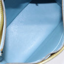 LOUIS VUITTON Monogram Vernis Houston Hand Bag Baby Blue M91005 LV Auth ep10301-11