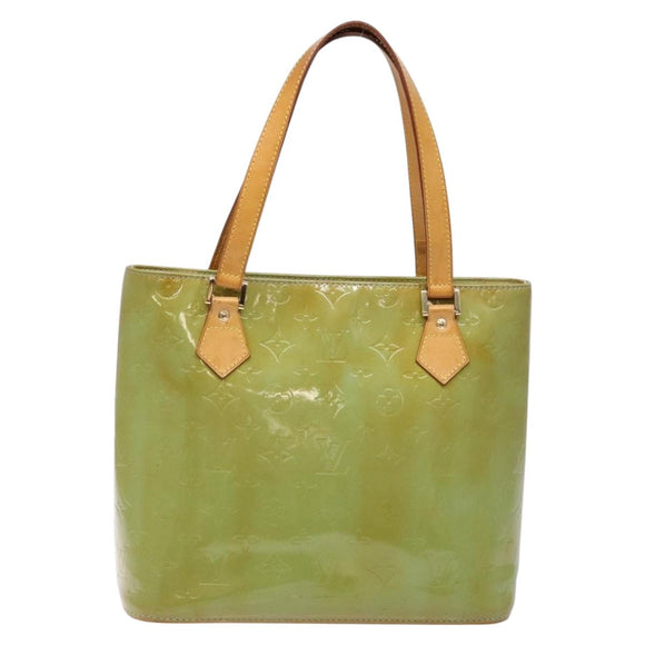 LOUIS VUITTON Monogram Vernis Houston Hand Bag Baby Blue M91005 LV Auth ep10301