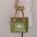 LOUIS VUITTON Monogram Vernis Houston Hand Bag Baby Blue M91005 LV Auth ep10301-25