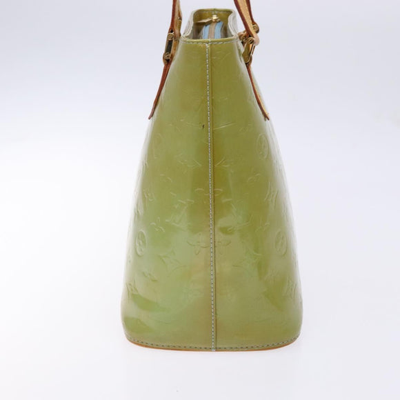 LOUIS VUITTON Monogram Vernis Houston Hand Bag Baby Blue M91005 LV Auth ep10301