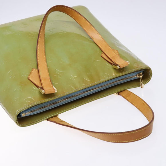 LOUIS VUITTON Monogram Vernis Houston Hand Bag Baby Blue M91005 LV Auth ep10301