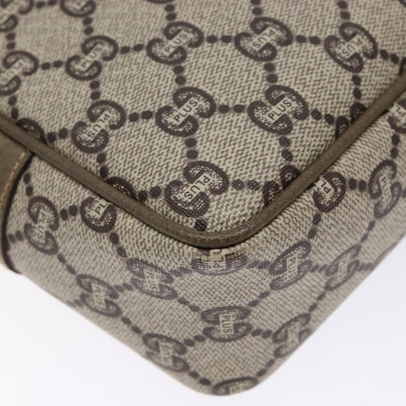 GUCCI GG Plus Supreme Clutch Bag PVC Beige Auth ep10321